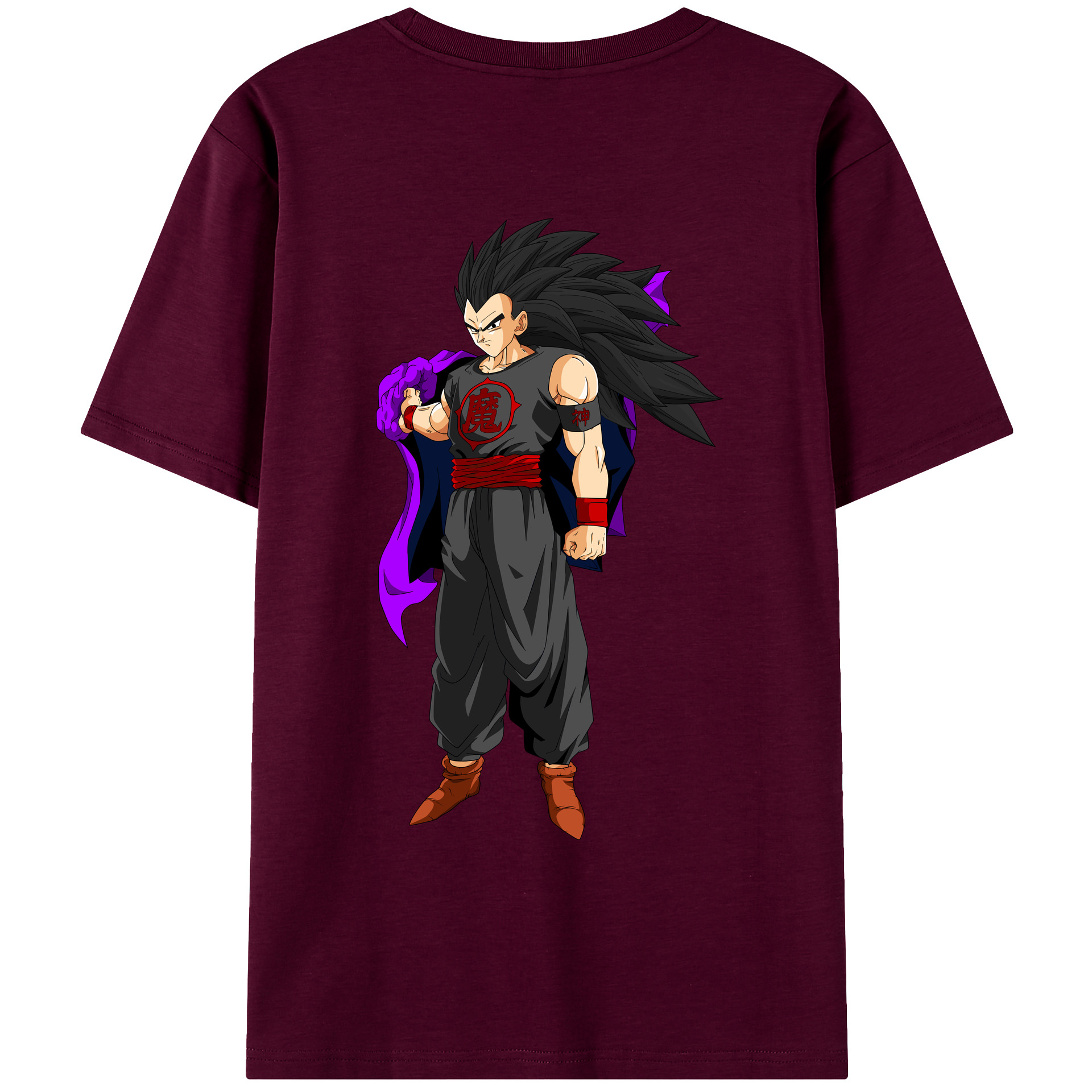 （画像用） ドラゴンボール ベジータ四世（Bejīta Yonsei）DRAGON BALL Vegeta IV レディース半袖Tシャツ(バックプリント)